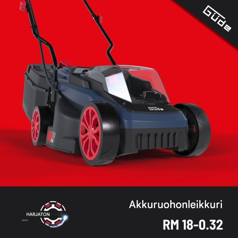 Akku­ruohonleikkuri, 18 V, Brushless, 320 mm, 4 Ah:n akku ja laturi