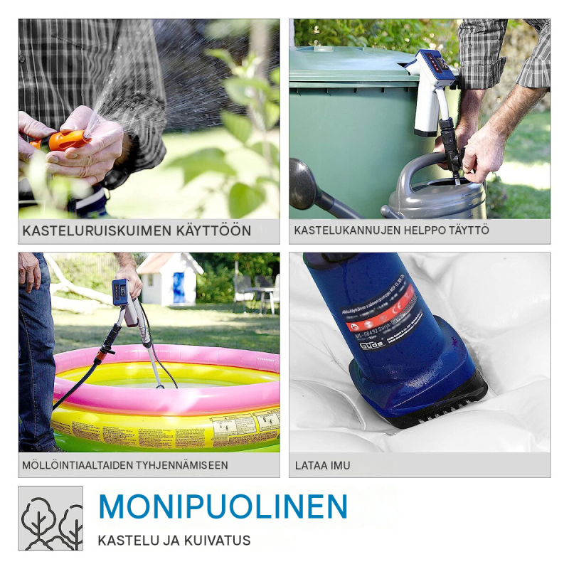 Güde RFP 12-201-04 akku-sadevesipumppu, 12 V, 1500 l/h, 11 m, 58492