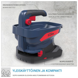 GÜDE GUS 18-201-05 akkukäyttöinen yleislevitin, 18 V, 3,3 l, 2 Ah akku ja laturi
