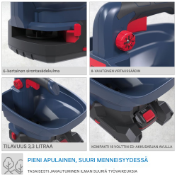GÜDE GUS 18-201-05 akkukäyttöinen yleislevitin, 18 V, 3,3 l, 2 Ah akku ja laturi