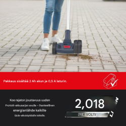 Güde GFR 18-201-05 akkukäyttöinen saumapuhdistin, 18 V, 110 mm harja