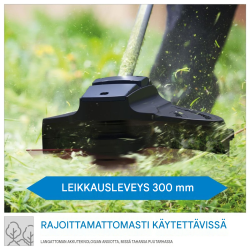 Güde 4-in-1-akkupuutarhasarja TGPS 18-401-30, 18 V Li-Ion-käyttö, 4 työpäätä
