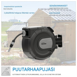 Güde automaattinen letkukela 30-2-2 1/2, 30 m, 8 bar