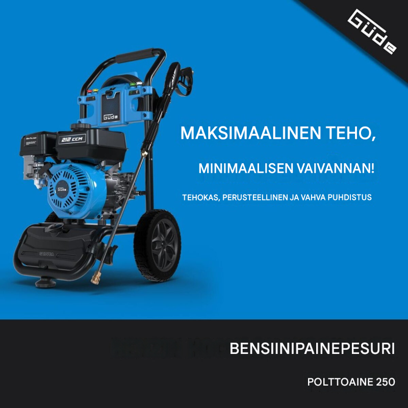 Güde Fuel 250 korkeapainepesuri, bensiinimoottori, 234 bar, 590 l/h
