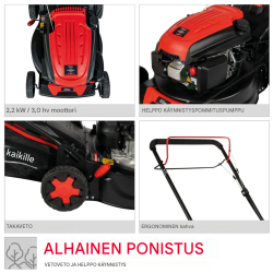 Güde ECO WHEELER 413.3 R bensiiniruohonleikkuri, 418 mm, 3in1, 900 m², 95442