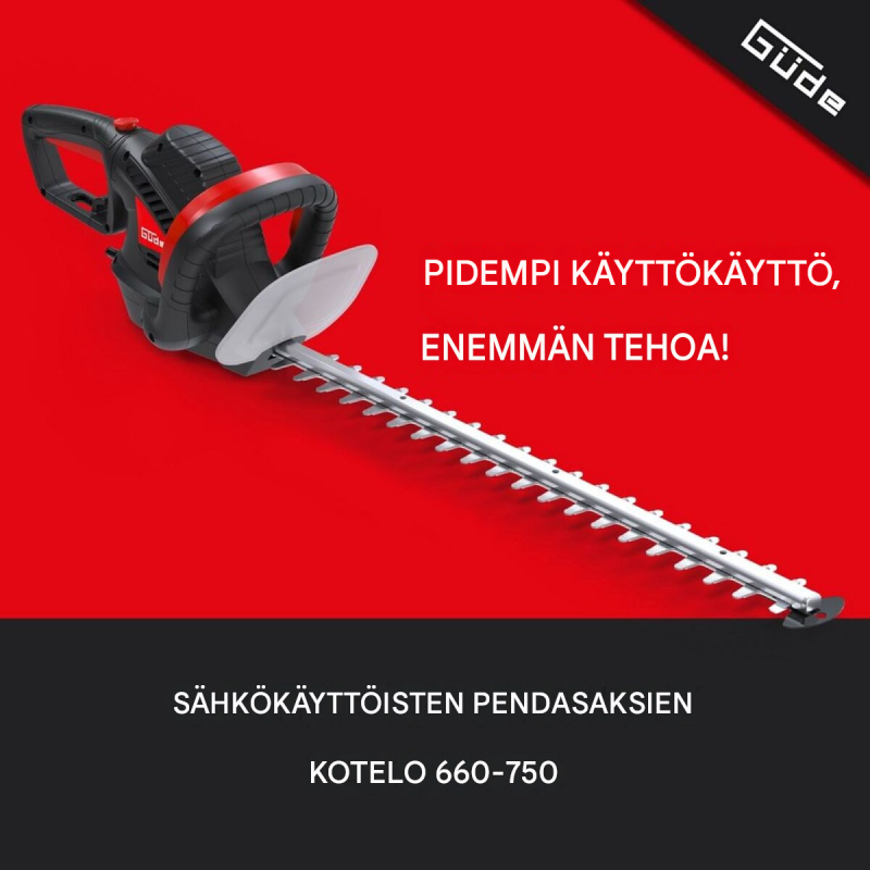 Güde GEH 660-750 sähköinen pensasleikkuri, 750 W, 610 mm, 24 mm