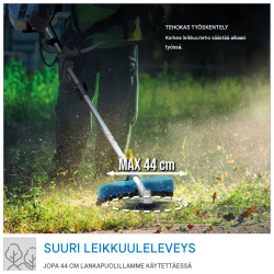 Güde GFS 52.3 raivaussaha, 52 ccm, 1,45 kW, 2 PS, siimakela ja terät