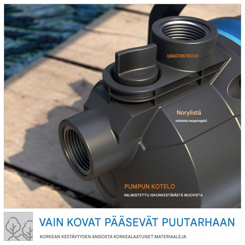 Güde GP 6035 puutarhapumppu, 600 W, 3200 l/h, 35 m