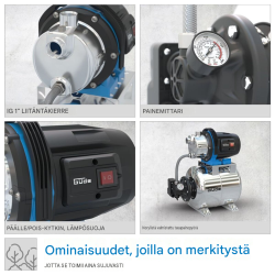 Güde HWW 1000 ES -vesiautomaatti, 1000 W, 20 l, 3800 l/h