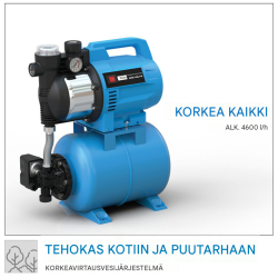Güde HWW 1100.1 VF -vesiautomaatti, 1100 W, 4600 l/h, nostokorkeus 46 m, 24 l säiliö