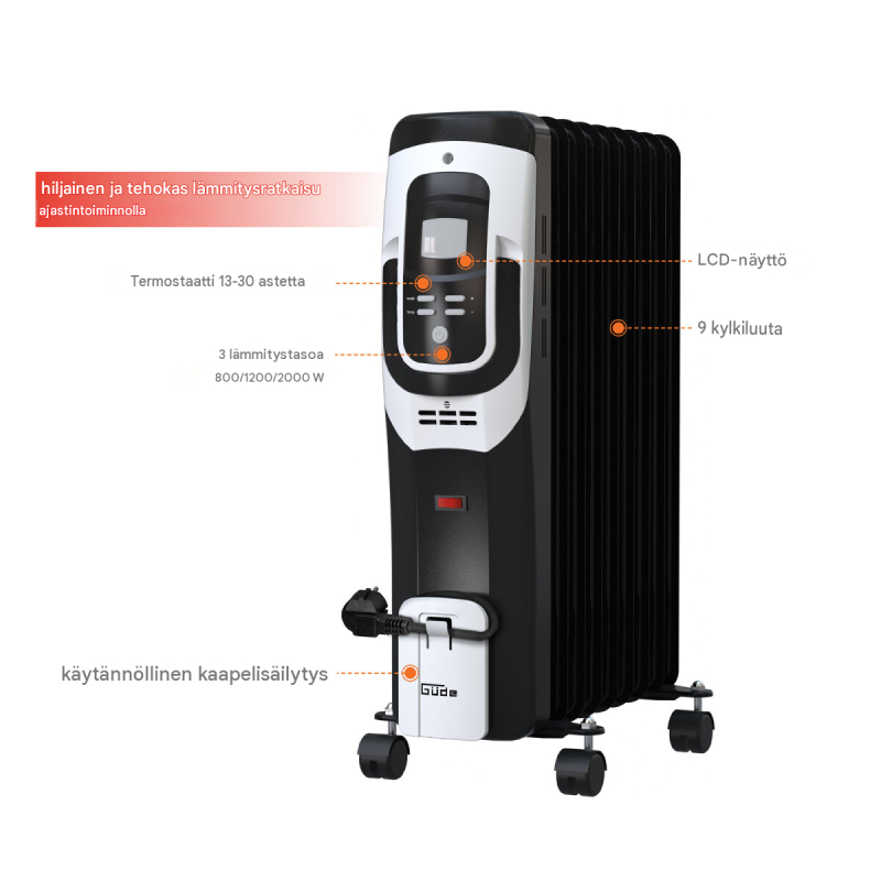 Güde OR 2500-11 DT öljypatteri, 2500 W, 11 lamellia, 85193