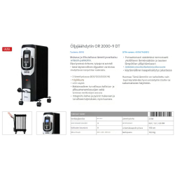 Güde OR 2500-11 DT öljypatteri, 2500 W, 11 lamellia, 85193