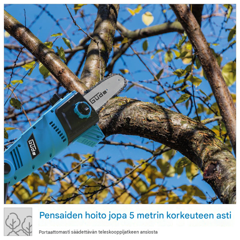 Güde GAK 7118.1 teleskooppinen oksaketjusaha, 710 W, 3000 mm, 190 mm, 95101