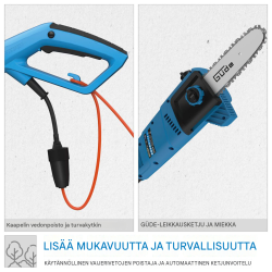 Güde GAK 7118.1 teleskooppinen oksaketjusaha, 710 W, 3000 mm, 190 mm, 95101