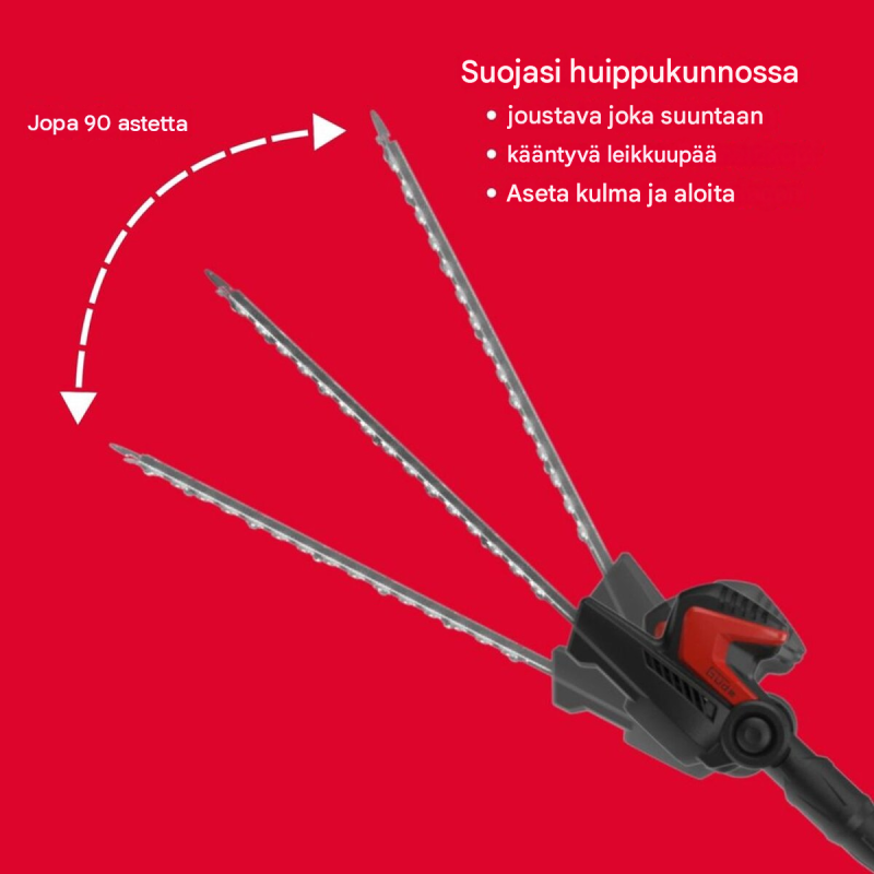 Güde GTHS 530-500 teleskooppipensasleikkuri, 500 W, 450 mm, enintään 2,6 m