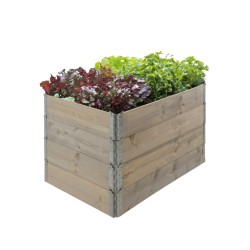 Kasvulava 4 kpl harmaa havupuu 120 x 80 x 80 cm pinottava 73880