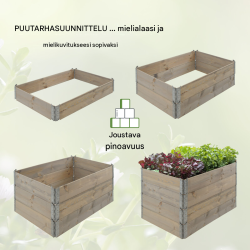 Kasvulava 4 kpl, harmaa havupuu, 120 x 80 x 80 cm, pinottava, 73880