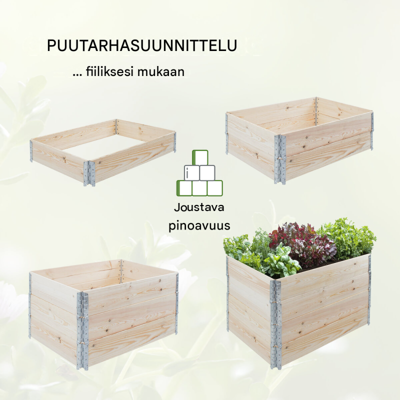 Kasvatuslaatikko 4 kpl, havupuu, 120 x 80 x 80 cm, pinottava, 73881