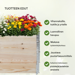Kasvatuslaatikko 4 kpl, havupuu, 120 x 80 x 80 cm, pinottava, 73881
