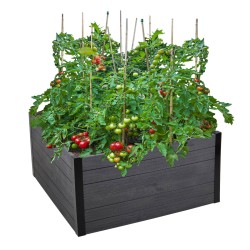 Korotettu kasvatuslaatikko 100 x 100 x 56 cm, ca. 516 l, puukuosi, myyräverkko