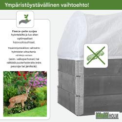 Kohopenkin kaarikate 120 x 80 cm, kuitukangas, 3 teräskaarta