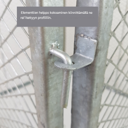 Metallikompostori 80x80x70 cm, kuumasinkitty, 4 osaa, kaksiosainen kansi, tuotenumero 5685