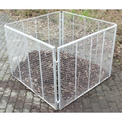 Metallikompostori 100 x 100 x 80 cm, feuerverzinkt, 2-osainen kansi