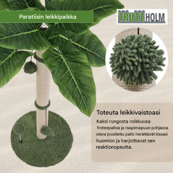 Kissan raapimispuu, palmu tai kaktus, sisal, 85 tai 103 cm