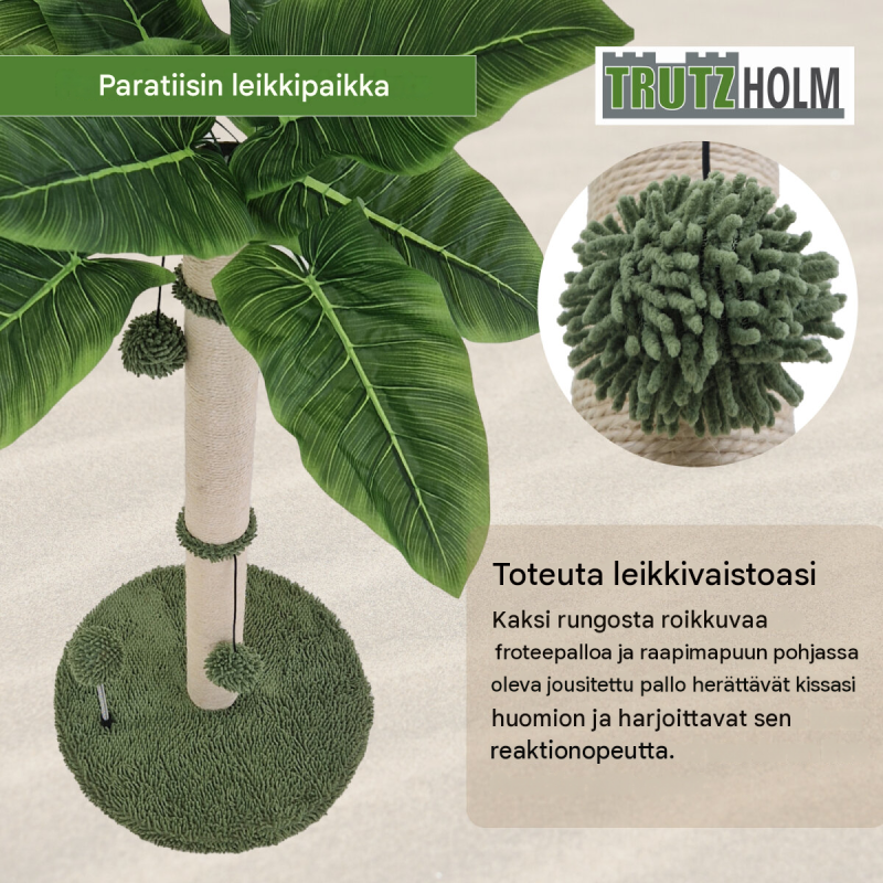 Kissan raapimispuu, palmu tai kaktus, sisal, 85 tai 103 cm