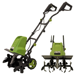 Sähköinen puutarhajyrsin 1500 W 24 teräksistä terää 45 cm työleveys 22 cm työsyvyys