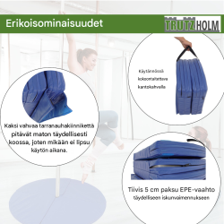 Tanssitankomatto Ø 120 cm, 5 tai 10 cm, PU ja EPE-vaahto, useita värejä