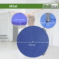 Tanssitankomatto Ø 120 cm, 5 tai 10 cm, PU ja EPE-vaahto, useita värejä