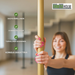 Pole dance -tanko, staattinen ja pyörivä, 2310–2740 mm, Ø 45 mm