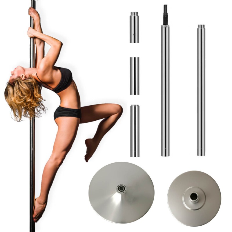 Pole dance tanssitanko 45 mm staattinen tai pyörivä kromattu ilman porausta