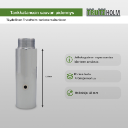 Tanssitangon jatkokappale 45 mm, kromattu, 125-500mm, Profi-tanssitankoihin