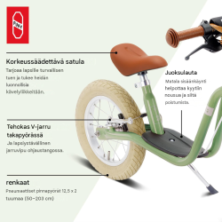 Puky LR XL BR CLASSIC potkupyörä, retro green, 4153, 3-vuotiaille