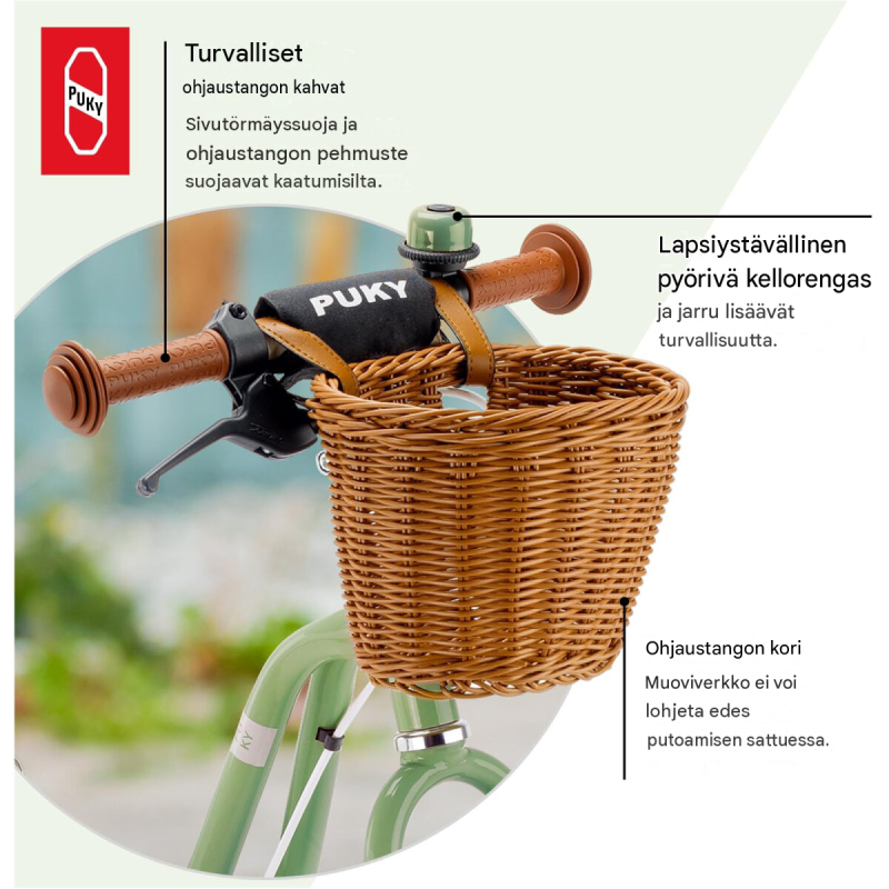 Puky LR XL BR CLASSIC potkupyörä, retro green, 4153, 3-vuotiaille