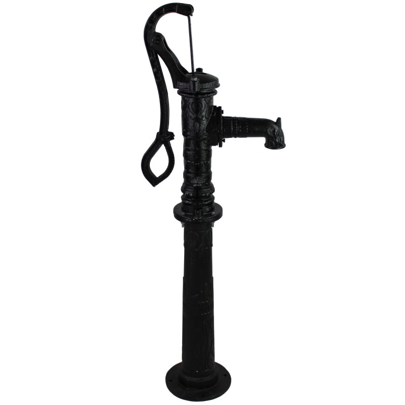 Pumpunjalusta Schwengelpumpe-käsipumpulle, musta valurauta, 23 x 67 cm, SN9308