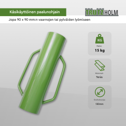 Käsikäyttöinen paalujuntta 60 cm, 15 kg, ø130 mm, vihreä teräs