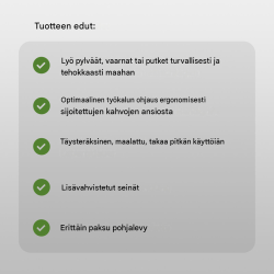 Käsikäyttöinen paalujuntta 60 cm, 15 kg, ø130 mm, vihreä teräs