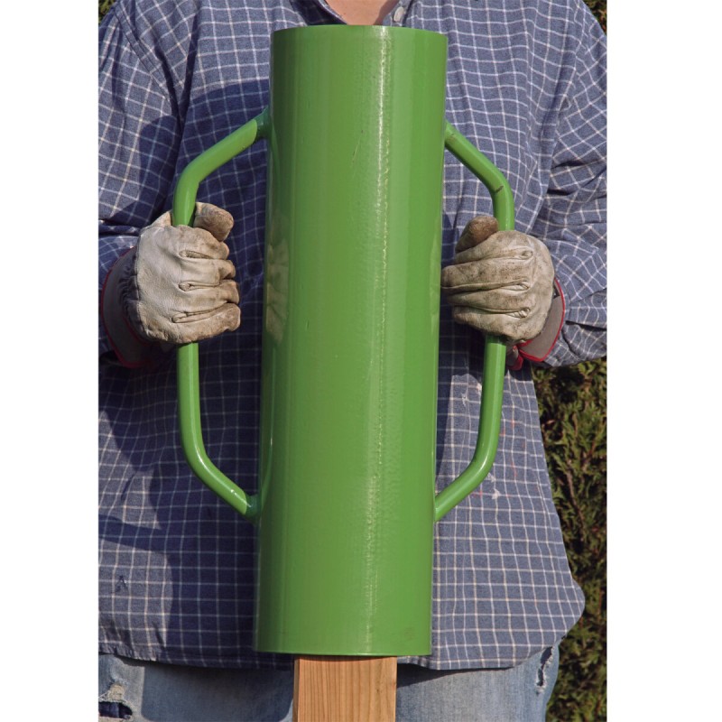 Käsikäyttöinen paalujuntta 60 cm, 15 kg, ø130 mm, vihreä teräs