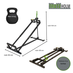 Ruohonleikkurinostin 400 kg, kokoontaittuva, akkuruuvinväänninadapteri, 11–78 cm kahdella käyttötavalla