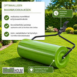 Täytettävä nurmijyrä 95 l, 97 cm, vihreä, nurmikkotraktorille