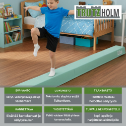 Taitettava tasapainopuomi 210 cm, EVA, pinkki tai mintunvihreä, kuljetuslaukku