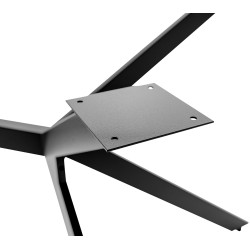 Cascada-pöydänjalat teolliseen tyyliin, kestävä teräsrunko, musta