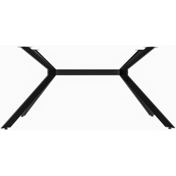 Cascada-pöydänjalat teolliseen tyyliin, kestävä teräsrunko, musta