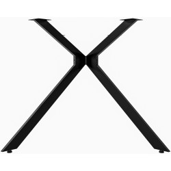 Cascada-pöydänjalat teolliseen tyyliin, kestävä teräsrunko, musta