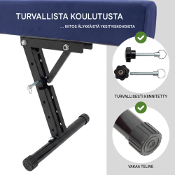 Säädettävä voimistelupuomi 244 cm, 5 korkeutta, EVA, enintään 100 kg
