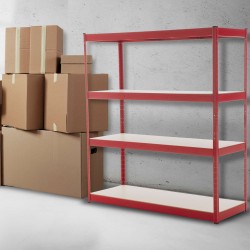 Järeä metallihylly 2,4 tonnin kantokyvyllä säädettävillä tasoilla