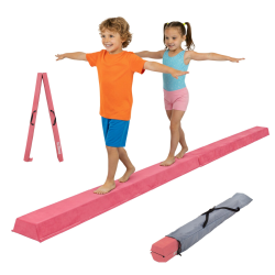 Taitettava tasapainopalkki 270 cm pink EVA max 100 kg säilytyslaukku